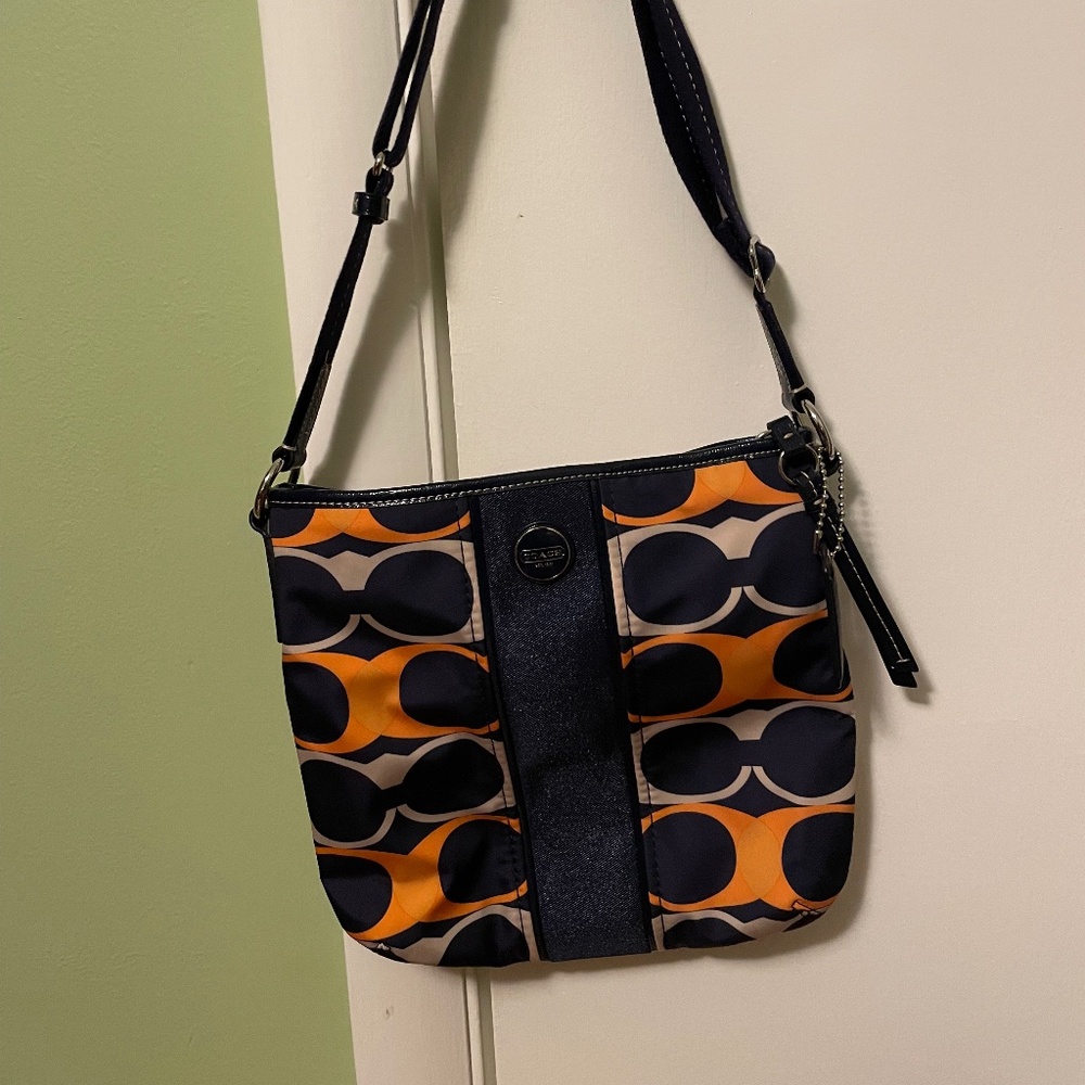Nylon Coach adjustable cross body bag